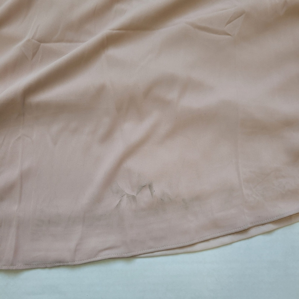 New Show Me Your Mumu Shannon One Shoulder Dress Dusty Blush Crisp Women's Large - Picture 10 of 12